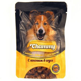 Корм для собак Chammy ягненок в соусе 85г.
